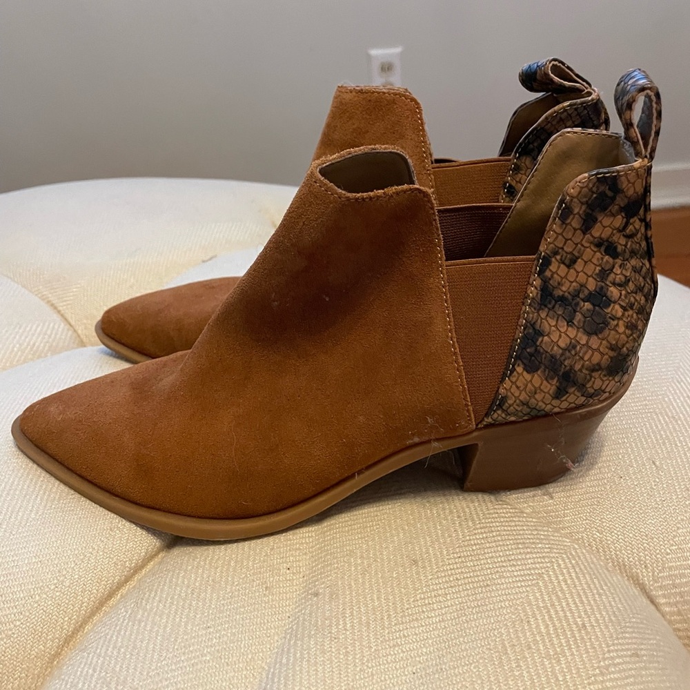 Dolce Vita Tan Suede Ankle Booties